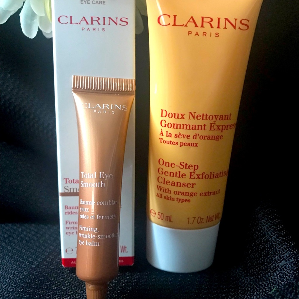 🌸 NEW CLARINS Total Eye Smooth & One-Step Gentle Exfoliating Cleanser